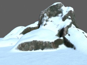snow rock Modello 3D