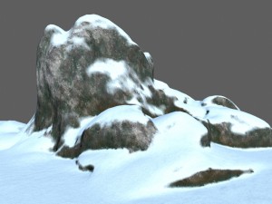 snow rock Modello 3D