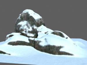snow rock Modello 3D
