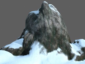 snow rock Modello 3D
