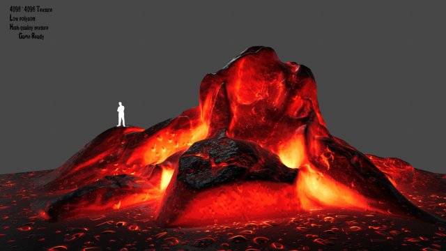 lava rocks Model 3D .c4d .max .obj .3ds .fbx .stl .blend 