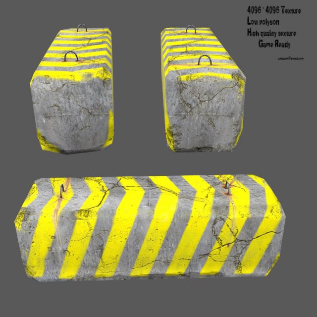 barrier 3D 模型 .c4d .max .obj .3ds .fbx .stl .blend 