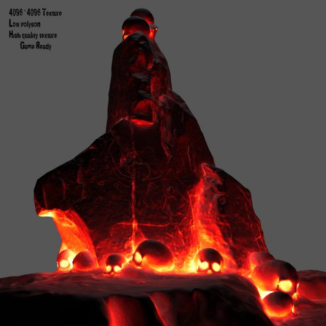 skull lava 3D Model .c4d .max .obj .3ds .fbx .stl .blend
