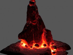 skull lava Modello 3D