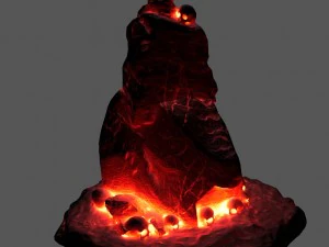 skull lava 3D Model