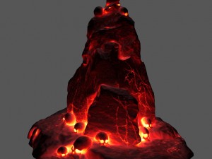 skull lava Modello 3D