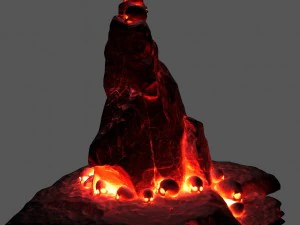 skull lava 3D Model