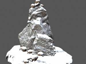 snow skull 3D मॉडल