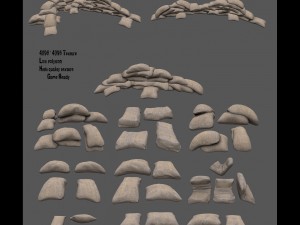 sandbag 3D-Modell
