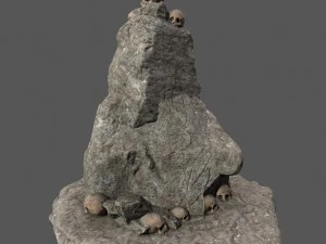 skull rock 3D Model