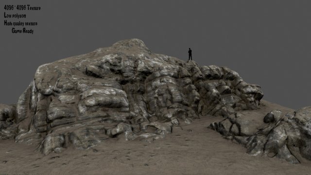 cliff rocks 3D Model .c4d .max .obj .3ds .fbx .stl .blend 