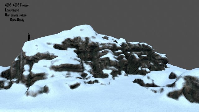 snow rocks 3D मॉडल .c4d .max .obj .3ds .fbx .stl .blend 
