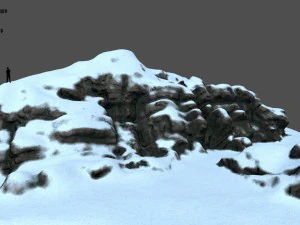 Schneefelsen 3D Modell