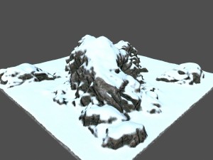 snow rocks 3D मॉडल