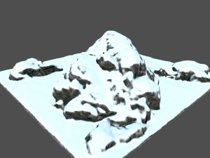 snow rocks 3D मॉडल