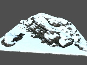snow rocks 3D मॉडल