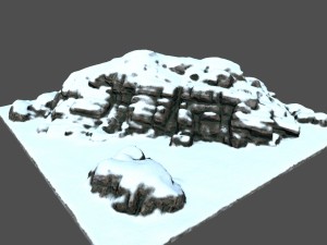 snow rocks 3D मॉडल