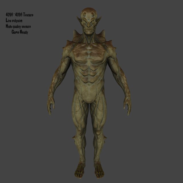 monster 3D Model .c4d .max .obj .3ds .fbx .stl .blend 