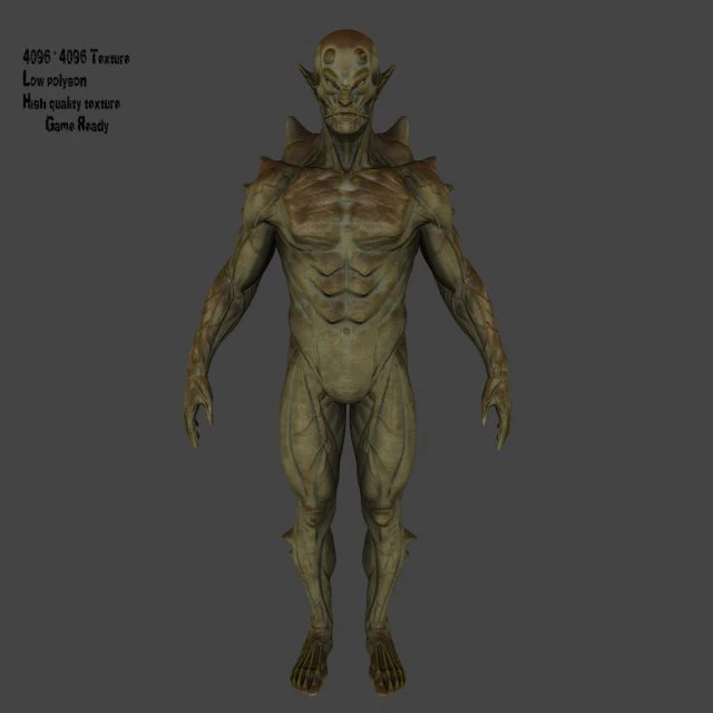 monster 3D Model .c4d .max .obj .3ds .fbx .stl .blend 