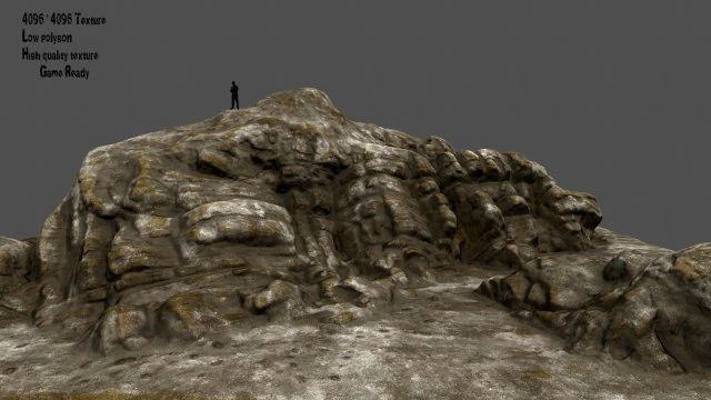 desert rock 3D Model .c4d .max .obj .3ds .fbx .stl .blend 