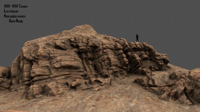 desert rocks 3D Model .c4d .max .obj .3ds .fbx .stl .blend 