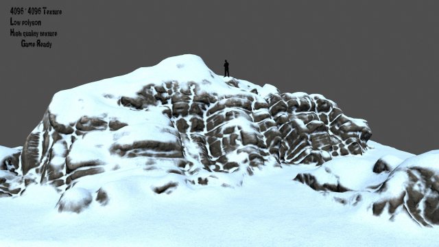 snow mountain 3D 模型 .c4d .max .obj .3ds .fbx .stl .blend 