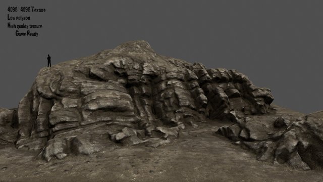 desert rocks 3D Model .c4d .max .obj .3ds .fbx .stl .blend 