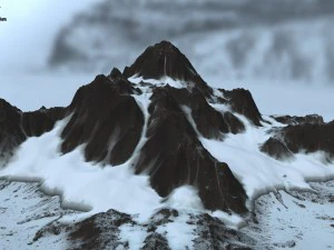 बर्फ़ीले पहाड़ 3D मॉडल