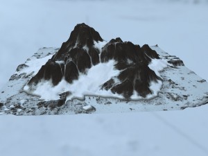 snow mountain Modello 3D
