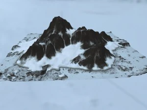 बर्फ़ीले पहाड़ 3D मॉडल