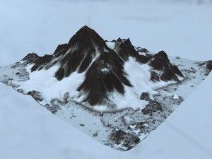 snow mountain Modello 3D