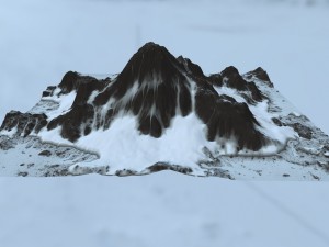 snow mountain Modello 3D