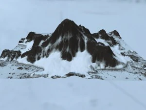 बर्फ़ीले पहाड़ 3D मॉडल