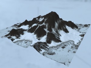 snow mountain Modello 3D