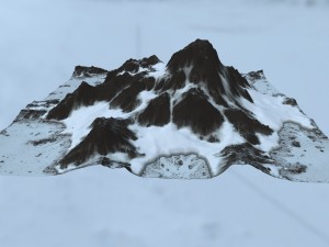 snow mountain Modello 3D