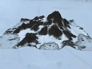 बर्फ़ीले पहाड़ 3D मॉडल