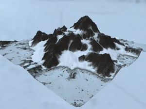 snow mountain Modello 3D