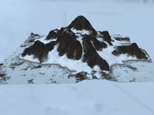 snow mountain Modello 3D