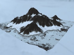 snow mountain Modello 3D