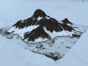 बर्फ़ीले पहाड़ 3D मॉडल