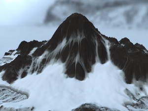 snow mountain Modello 3D