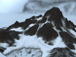 snow mountain Modello 3D