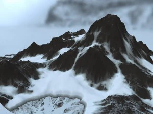 बर्फ़ीले पहाड़ 3D मॉडल
