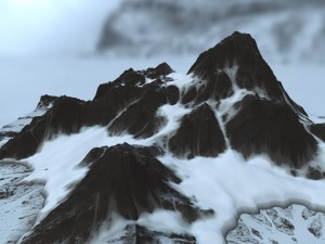 snow mountain Modello 3D