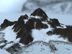 snow mountain Modello 3D