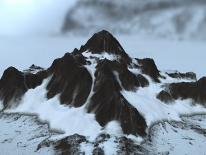 snow mountain Modello 3D