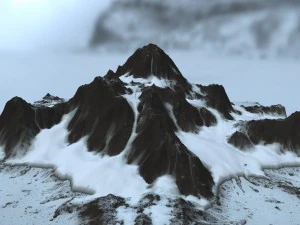 बर्फ़ीले पहाड़ 3D मॉडल