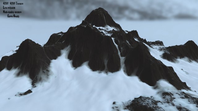 snow mountain 3D 모델 .c4d .max .obj .3ds .fbx .stl .blend 