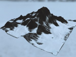 snow mountain 3D 모델