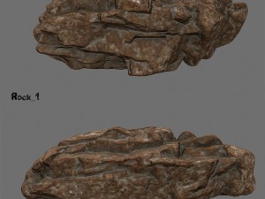 desert rocks set 3D Model